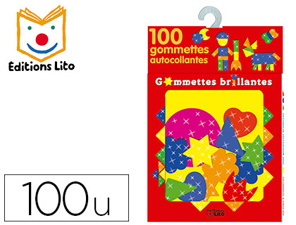 GOMMETTE DITIONS LITO AUTOCOLLANTE BRILLANTE BOTE 100 UNITS