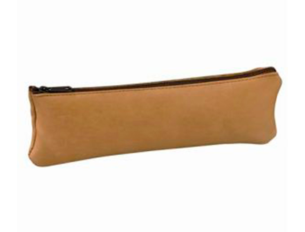 FOURRE-TOUT PLAT HORS LICENCE CUIR NATUREL BEIGE DIM 10X210X70 MM