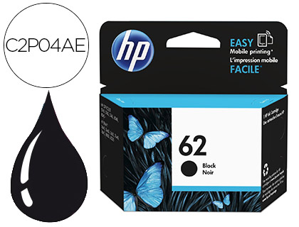 SECAM  CARTOUCHE HP 62 JET D'ENCRE C2P04AE COULEUR NOIR 200P