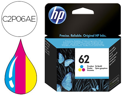 HP 62 - 3 couleurs - cartouche d'encre originale (C2P06AE)