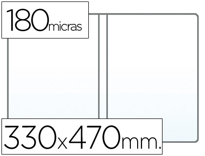 TUI PROTECTION Q-CONNECT DOUBLE PVC TRANSPARENT 18/100E 470X330MM CONTOUR SOUD