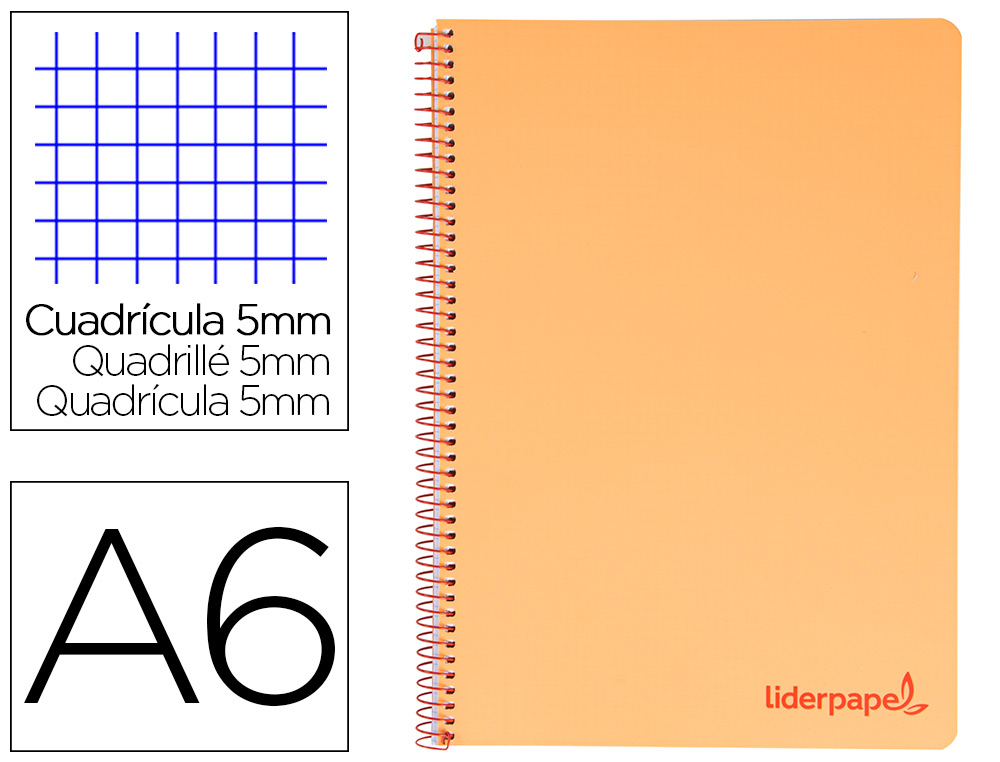 OXFORD Cahier ACTIVEBOOK spirales 160 pages perforées 80g lignée 6mm  17x21cm Couverture polypro Orange