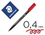 STYLO-FEUTRE STAEDTLER LUMOCOLOR PERMANENT POINTE EXTRA FINE MULTI-SUPPORTS SCHAGE IMMDIAT RSISTANT EAU COLORIS ROUGE