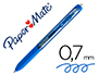 STYLO-BILLE PAPER MATE INKJOY GEL RTRACTABLE CRITURE MOYENNE 0.7MM ENCRE DOUCE GRIP COLORIS BLEU