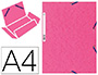 CHEMISE EXACOMPTA CARTE LUSTRE 5/10E 400G 3 RABATS ET LASTIQUE A4 FORMAT 240X320MM COLORIS FUSCHIA
