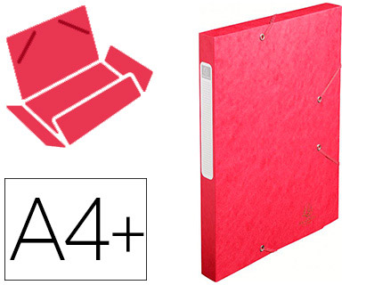 BOTE CLASSEMENT EXACOMPTA NATURE FUTURE CARTE LUSTRE 5/10E A4+ 240X320MM DOS 25MM 400G COLORIS ROUGE