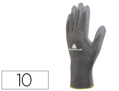 GANT TRICOT DELTAPLUS POLYAMIDE PAUME ENDUITE POLYURTHANE JAUGE 13 COLORIS GRIS TAILLE 10 PAIRE