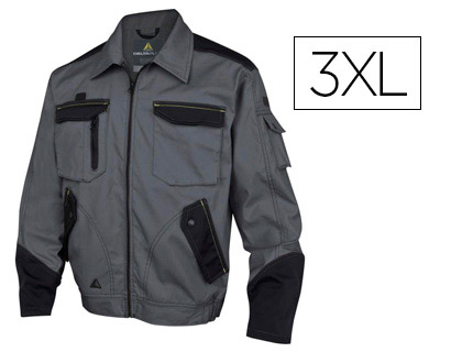 VESTE TRAVAIL DELTAPLUS MACH SPIRIT COTON POLYESTER 270G/M2 FERMETURE ZIP 9 POCHES COLORIS GRIS/NOIR TAILLE 3XL