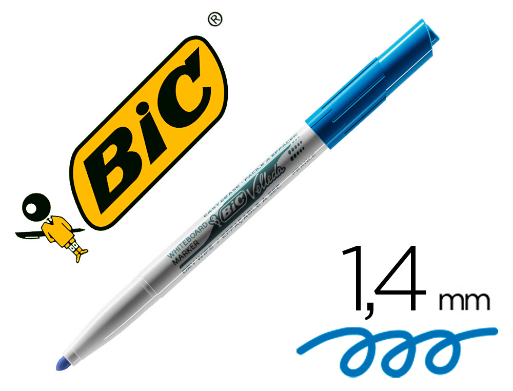 BIC VELLEDA 1721 - Marqueur effaçable - pointe fine - noir