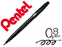 STYLO-FEUTRE PENTEL SIGN PEN AQUARELLABLE CRITURE LARGE 0.8MM POINTE FIBRE ACRYLIQUE ENCRE SOLUBLE EAU COLORIS NOIR