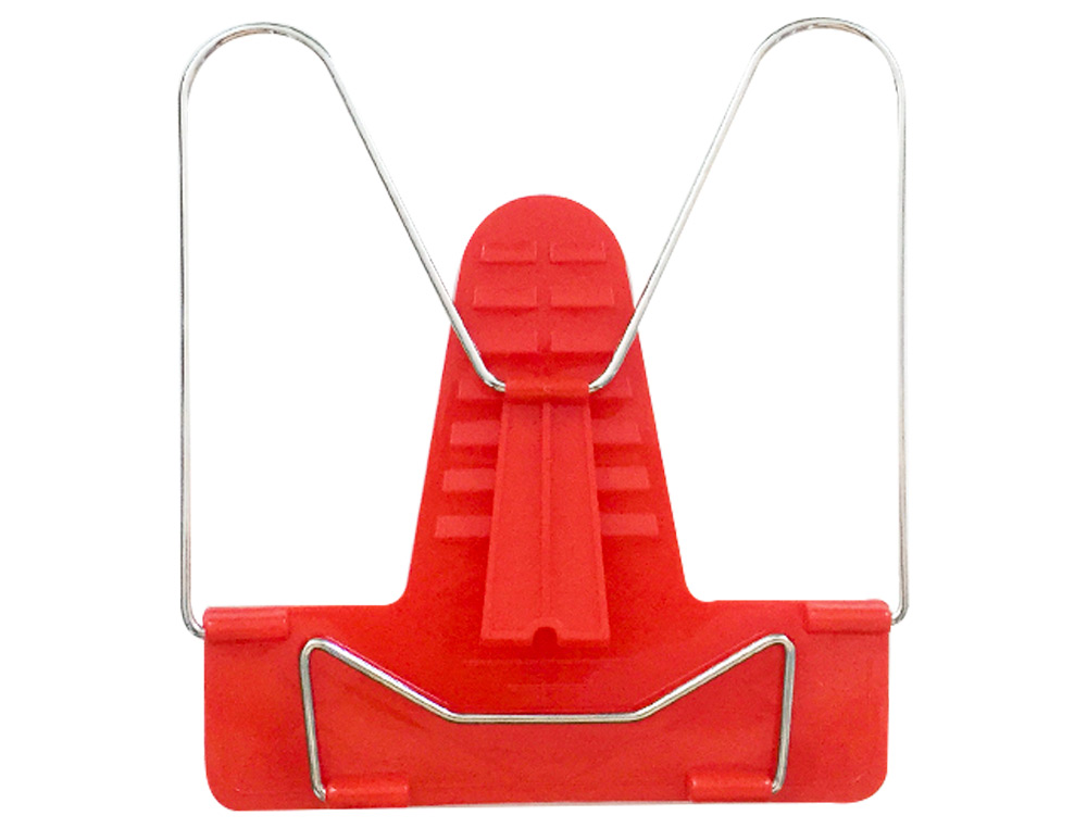 REPOSE-LIVRE LIDERPAPEL BASE EN PLASTQUE ANGLE AJUSTABLE   SUPPORT ARRIERE DIM.          190X215MM COULEUR ROUGE
