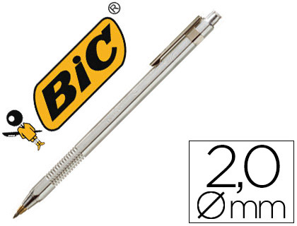 PORTE-MINE BIC CRITÉRIUM MINE 2MM GOMME TAILLE-MINE INCORPORÉ CORPS  ALUMINIUM