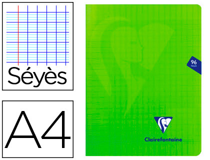 Cahier 21x29,7cm 96 pages Clairefontaine MIMESYS
