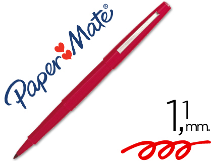 STYLO-FEUTRE PAPER MATE FLAIR ORIGINAL POINTE MOYENNE 1MM LONGUE DURÉE DE  VIE COLORIS ROUGE