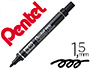 MARQUEUR PENTEL N50 PERMANENT POINTE OGIVE 4.3MM ENCRE  SOLVANT INDLBILE TOUS SUPPORTS CORPS MTAL NOIR