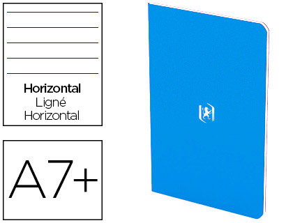 CARNET AGRAF OXFORD POCKET NOTES 9X14CM 48 PAGES 90G COLORIS BLEU PRIMAIRE