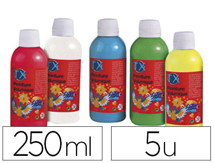 PEINTURE  L'EAU CULTURE CLUB REPOSITIONNABLE COLORIS ASSORTIS LOT 5 FLACONS 250ML + 10 STYLOS APPLICATEURS OFFERTS