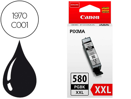 CARTOUCHE CANON JET D'ENCRE 580 XXL PIXMA COLORIS NOIR 600P