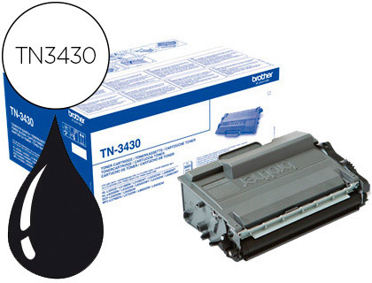 TONER LASER BROTHER TN3430 COULEUR NOIR 3000P