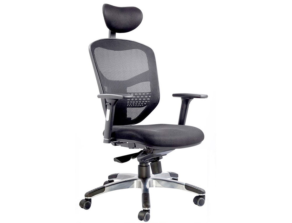 SIEGE DE BUREAU MT INTERNATIONAL 1673V2-644      DOSSIER RESILLE TETIERE REGLABLE MECANISME SYNCHRONE GRIS