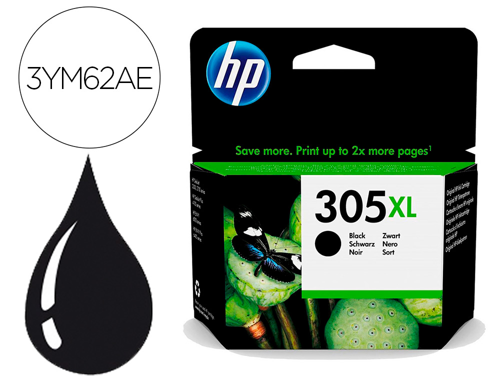 PAPETERIE SERVICES  CARTOUCHE D'ENCRE HP 305XL POUR HP ENVY 6010/22/30/32  ET DESKJET NOIRE 2710/2720/2721/2722/2723/2724