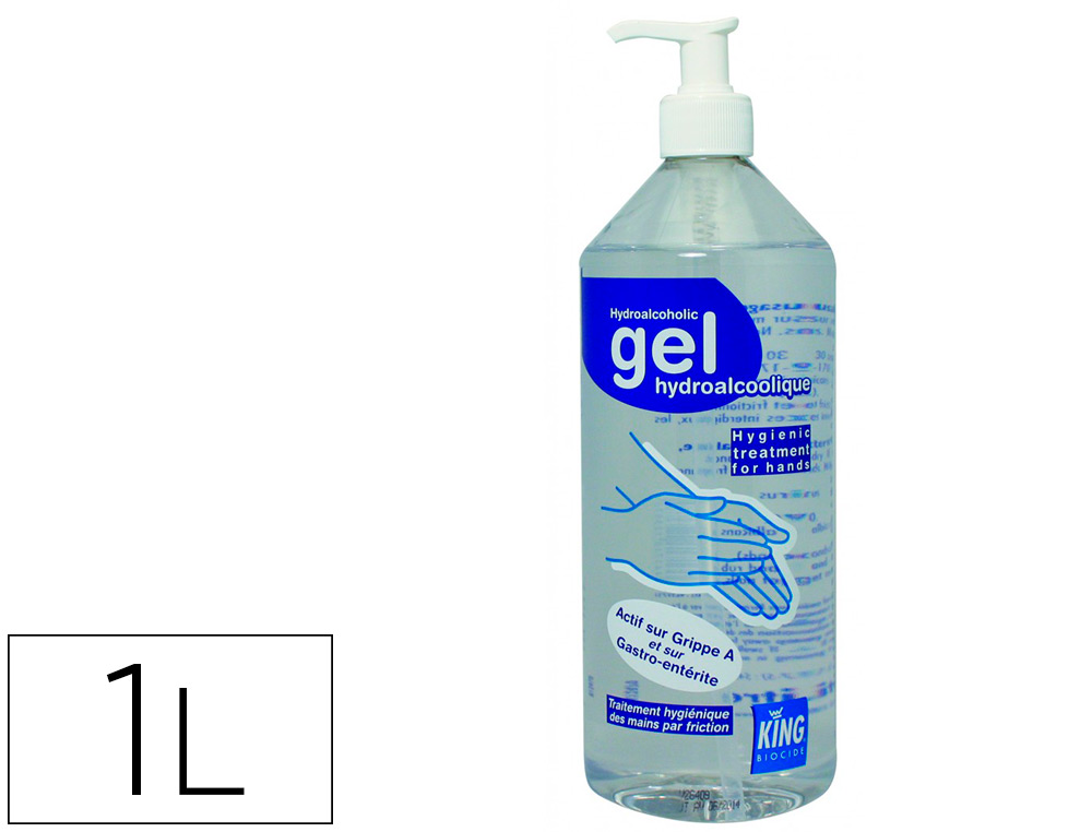 Gel Hydroalcoolique King en Flacon Pompe de 1L