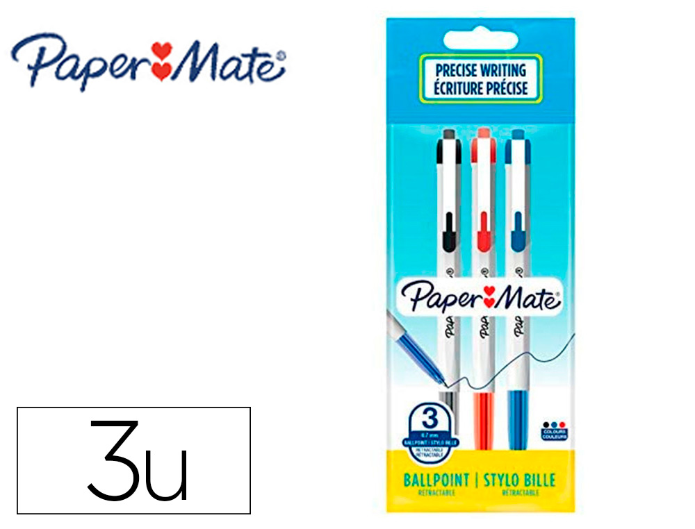 PAPERMATE Stylo à bille rétractable InkJoy 100 RT - Bleu (écriture)