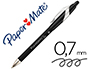 STYLO-BILLE PAPER MATE FLEXGRIP RETRACTABLE ENCRE    GEL POINTE 0.7MM COULEUR NOIR