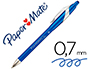 STYLO-BILLE PAPER MATE FLEXGRIP RETRACTABLE ENCRE    GEL POINTE 0.7MM COULEUR BLEU