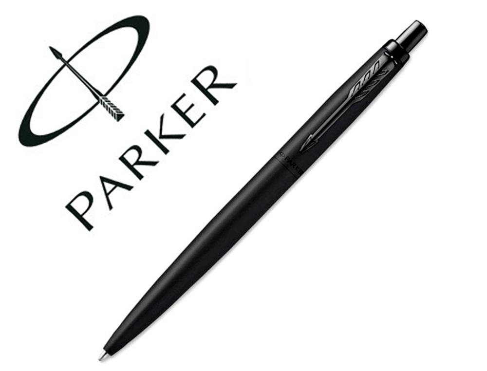 STYLO-BILLE PARKER IM SE MAT NOIR POINTE MOYENNE ENCRE     BLEUE BOITE CADEAU