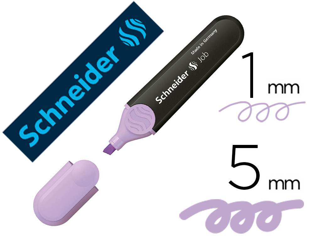 SURLIGNEUR SCHNEIDER JOB PASTEL POINTE BISEAUTEE       ECRITURE 1/5MM COLORIS LILAS