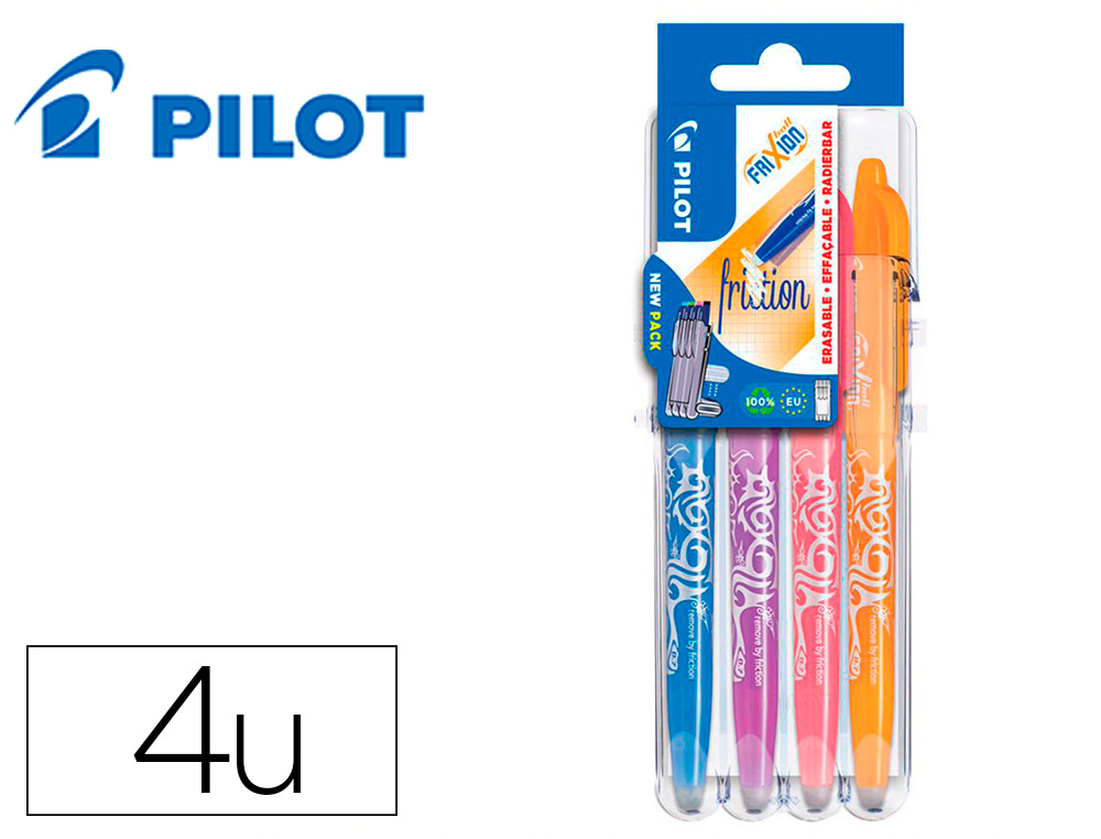 Etui de 4 Stylos roller à encre effaçable - 4 Couleurs PILOT Frixion Ball  07 Set2Go