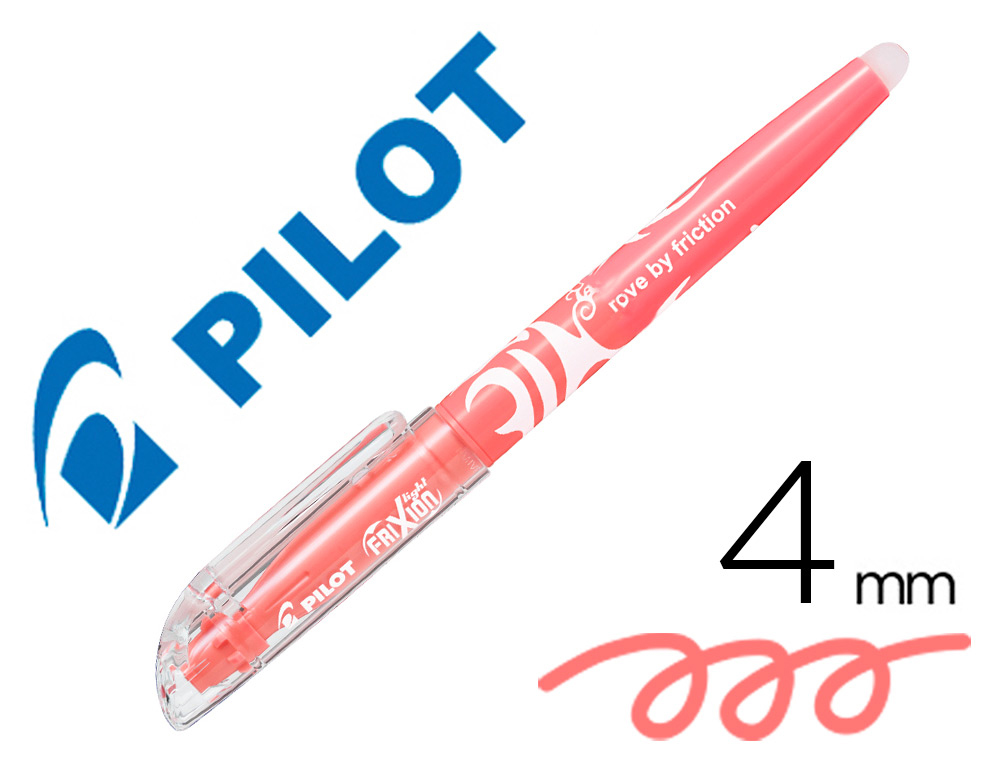 SURLIGNEUR PILOT FRIXION LIGHT NATURAL EFFACABLE       POINTE MOYENNE BISEAUTEE      COLORIS ROUGE