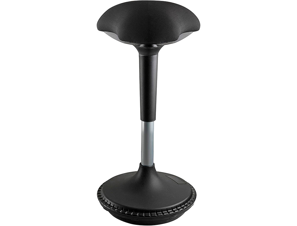 TABOURET UNILUX MOOVE ERGONOMIQUE REVETEMENT        POLYESTER HAUTEUR REGLABLE    ASSISE 310MM COLORIS NOIR