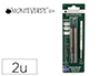 RECHARGE BILLE MONTEVERDE CROSS M POINTE MOYENNE        COLORIS NOIR BLISTER 2 UNITES