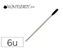 RECHARGE BILLE MONTEVERDE CROSS M POINTE MOYENNE        COLORIS NOIR TUBE 6 UNITES