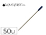 RECHARGE BILLE MONTEVERDE CROSS M POINTE MOYENNE        COLORIS BLEU TUBE 50 UNITES
