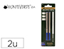 RECHARGE ROLLER MONTEVERDE CROSS F POINTE MOYENNE        COLORIS BLEU BLISTER 2 UNITES