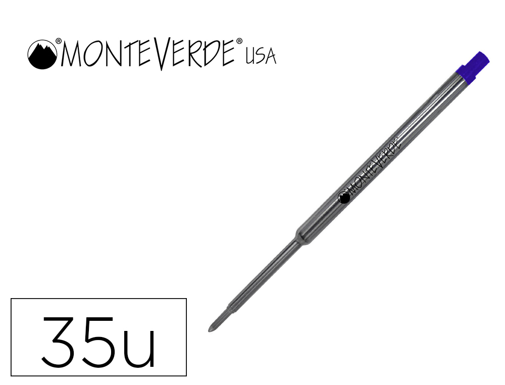 RECHARGE ROLLER MONTEVERDE CROSS F POINTE MOYENNE        COLORIS BLEU TUBE 35 UNITES