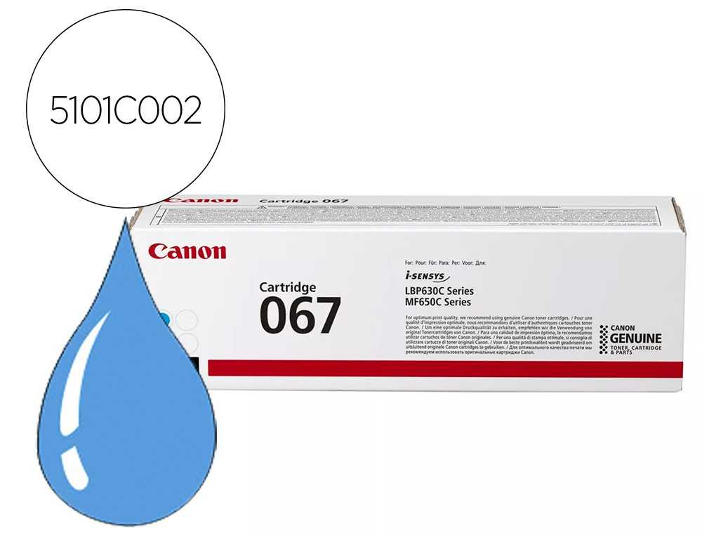 TONER CANON 067 ORIGINAL 1250P CYAN