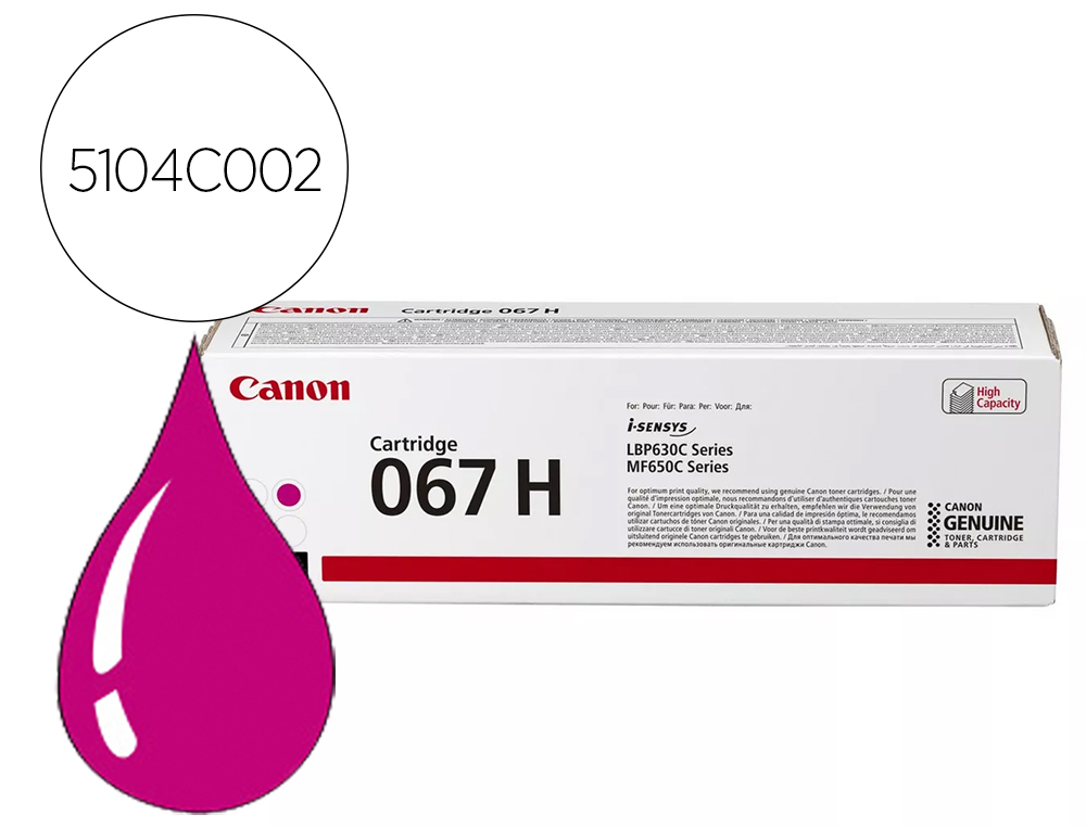 TONER CANON 067 ORIGINAL HAUT RENDEMENT 2350P MAGENTA