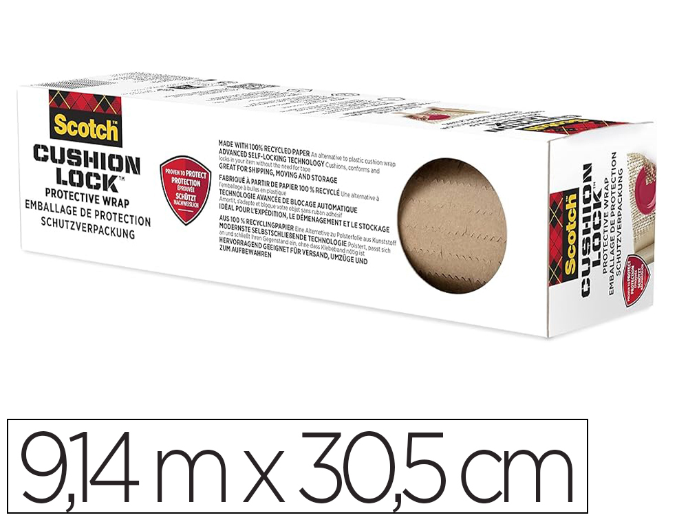 ROULEAU SCOTCH EMBALLAGE PROTECTION CUSHION LOCK       9,14MX30,5CM