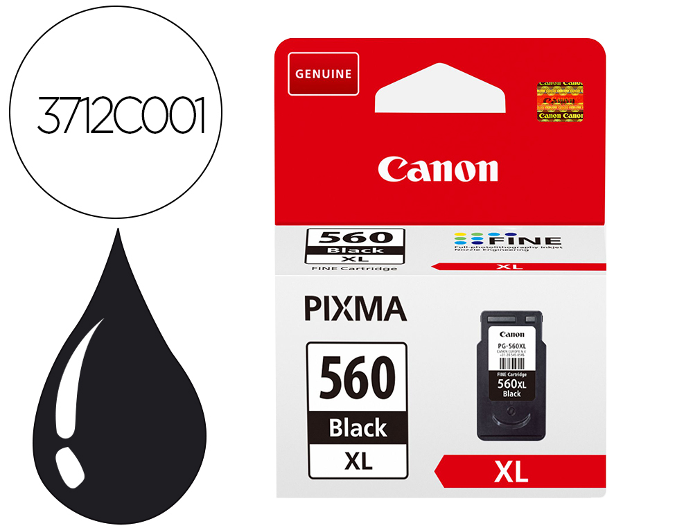 CARTOUCHE CANON 560 XL JET D'ENCRE POUR PIXMA TS5350 / TS5351 / TS5352 /  TS5353 NOIR 4000 PAGES