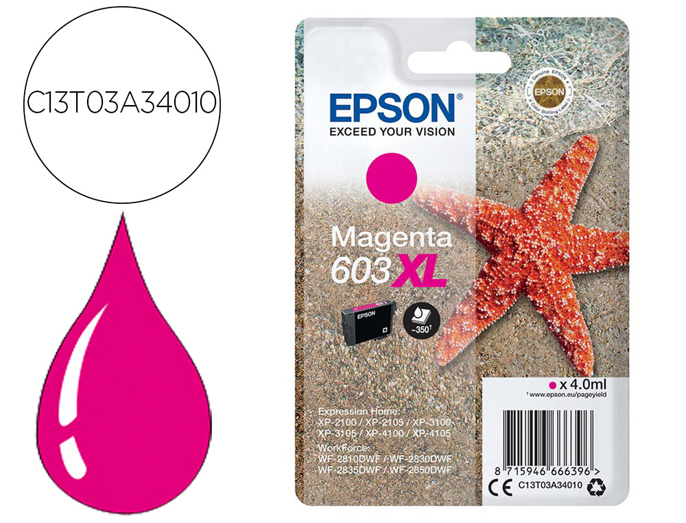 Epson T1293 - taille L - magenta - originale - cartouche d'encre