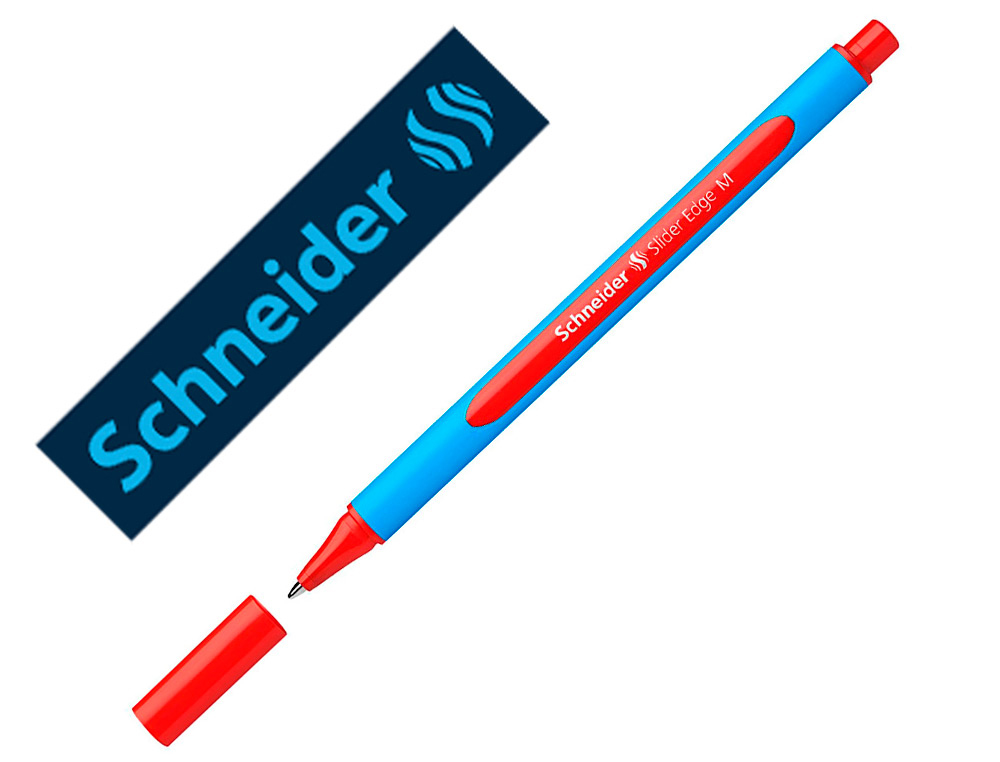 STYLO BILLE SHNEIDER SLIDER EDGE POINTE MOYENNE    ROUGE
