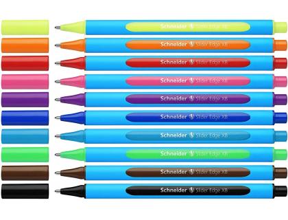 STYLO BILLE MAUL SHNEIDER SLIDER EDGE XB COULEUR        ASSORTIES PACK DE 10