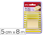 NOTES REPOSITIONNABLES APLI ROULEAU DISTRIBUTEUR 5CMX8M   COLORIS JAUNE