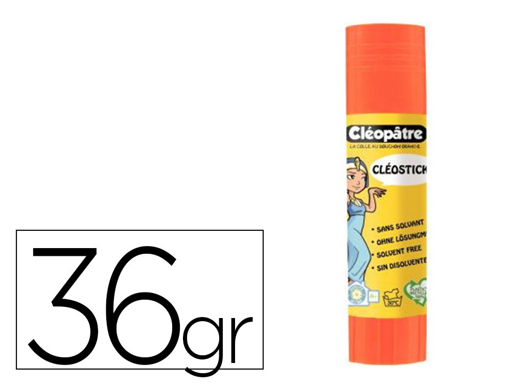 ABOR  BATON DE COLLE CLEOBIO'STICK 36 GR 90% MATIERE VEGETALE ET 90%  PLASTIQUE RECYCLE