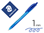 STYLO-BILLE STAEDTLER BALL 4230 M TRIANGULAIRE RETRACTABLE ERGONOMIQUE POINTE MOYENNE  1MM COLORIS BLEU