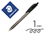 STYLO-BILLE STAEDTLER BALL 4230 M TRIANGULAIRE RETRACTABLE ERGONOMIQUE POINTE MOYENNE  1MM COLORIS NOIR